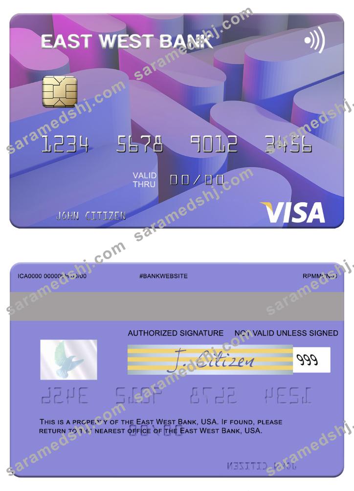 USA East West Bank visa card